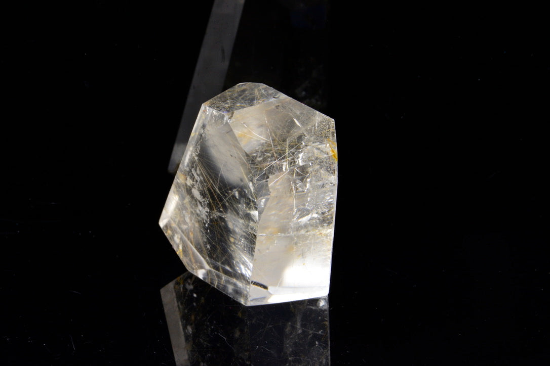 Faceted Rutilated Quartz Freeform 011