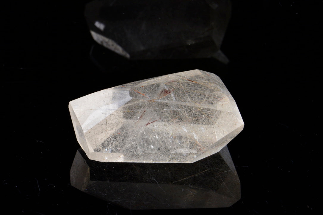 Faceted Rutilated Quartz Freeform 017
