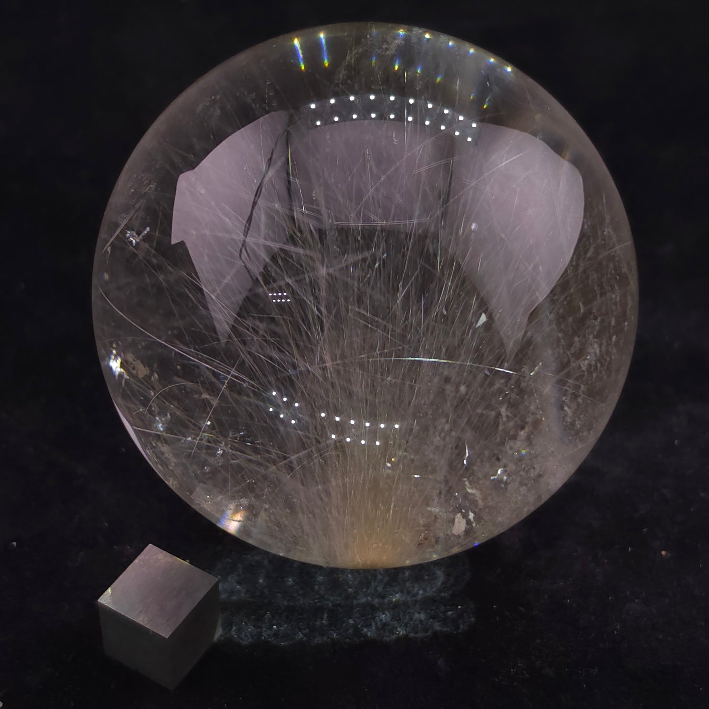 Golden Rutilated Quartz Sphere.