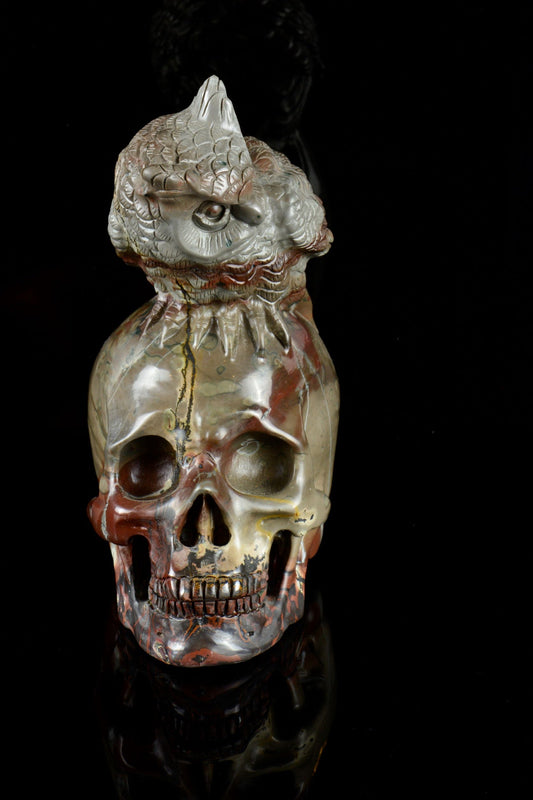 Fossil Stone with an Owl