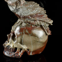 Fossil Stone with an Owl