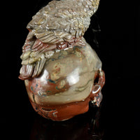 Fossil Stone with an Owl