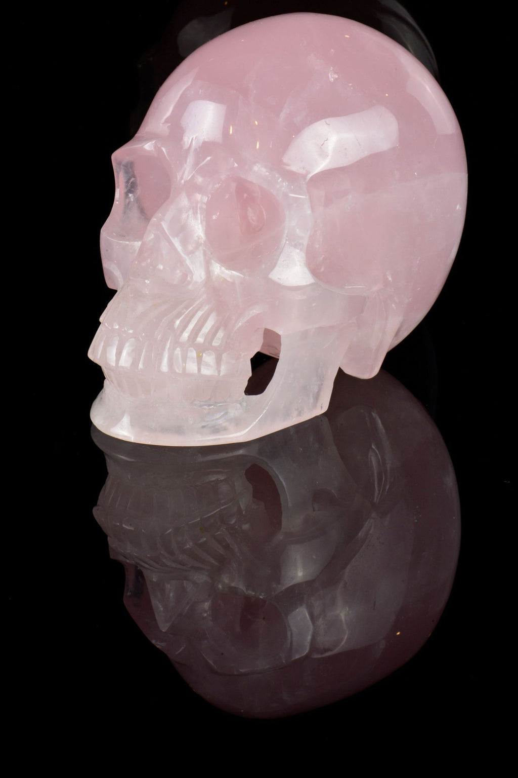 Rose Quartz Realistic Skull