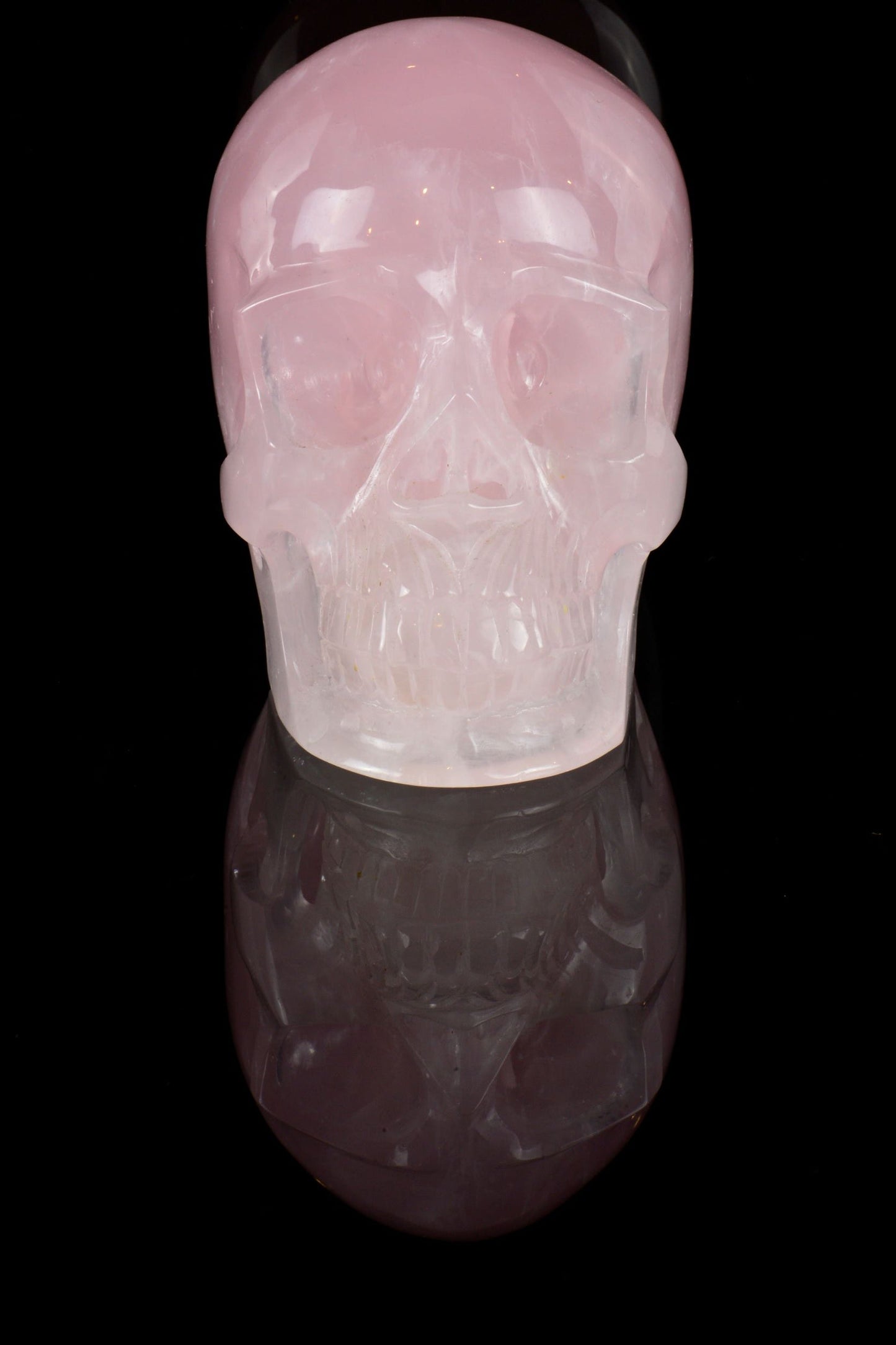 Rose Quartz Realistic Skull