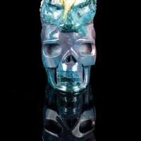 Ocean Jasper with Cat on Skull