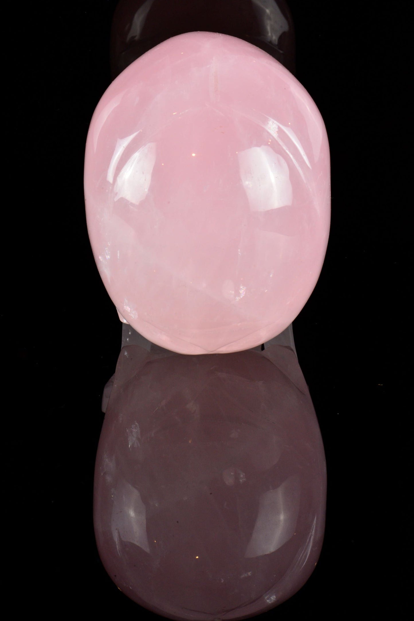 Rose Quartz Realistic Skull