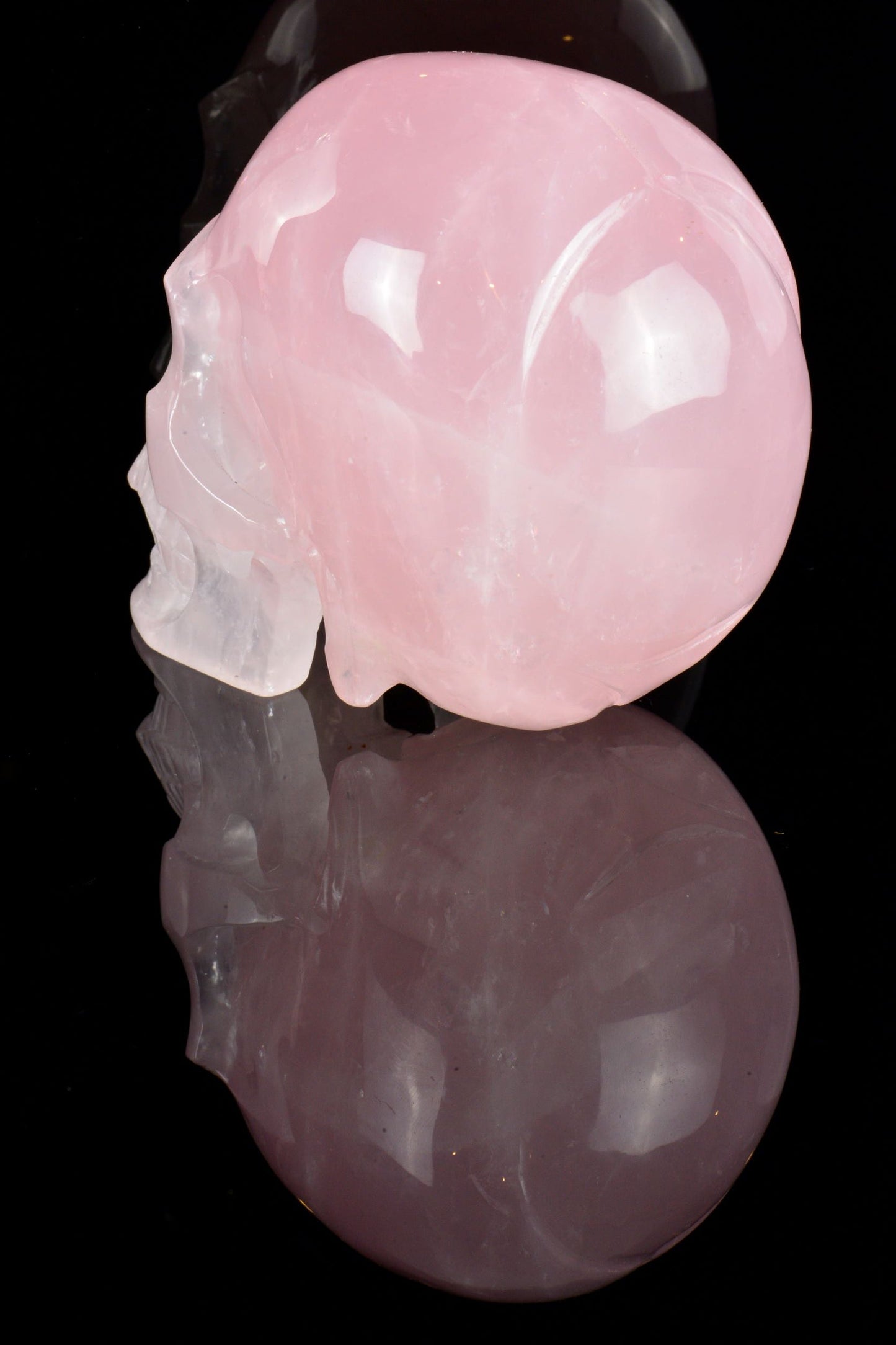 Rose Quartz Realistic Skull