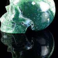 Moss Agate Skull
