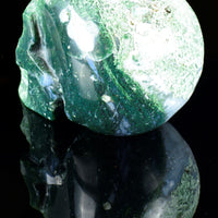 Moss Agate Skull
