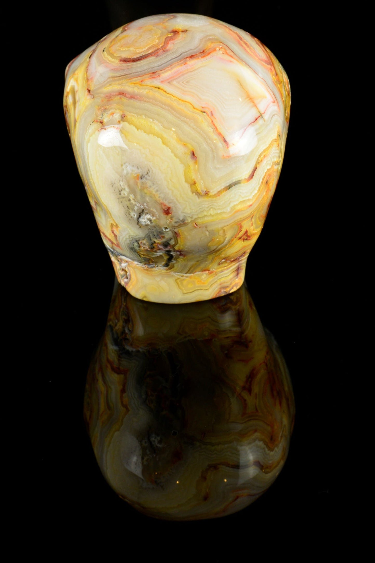 Crazy Lace Agate Alien Skull