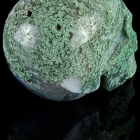Moss Agate Skull