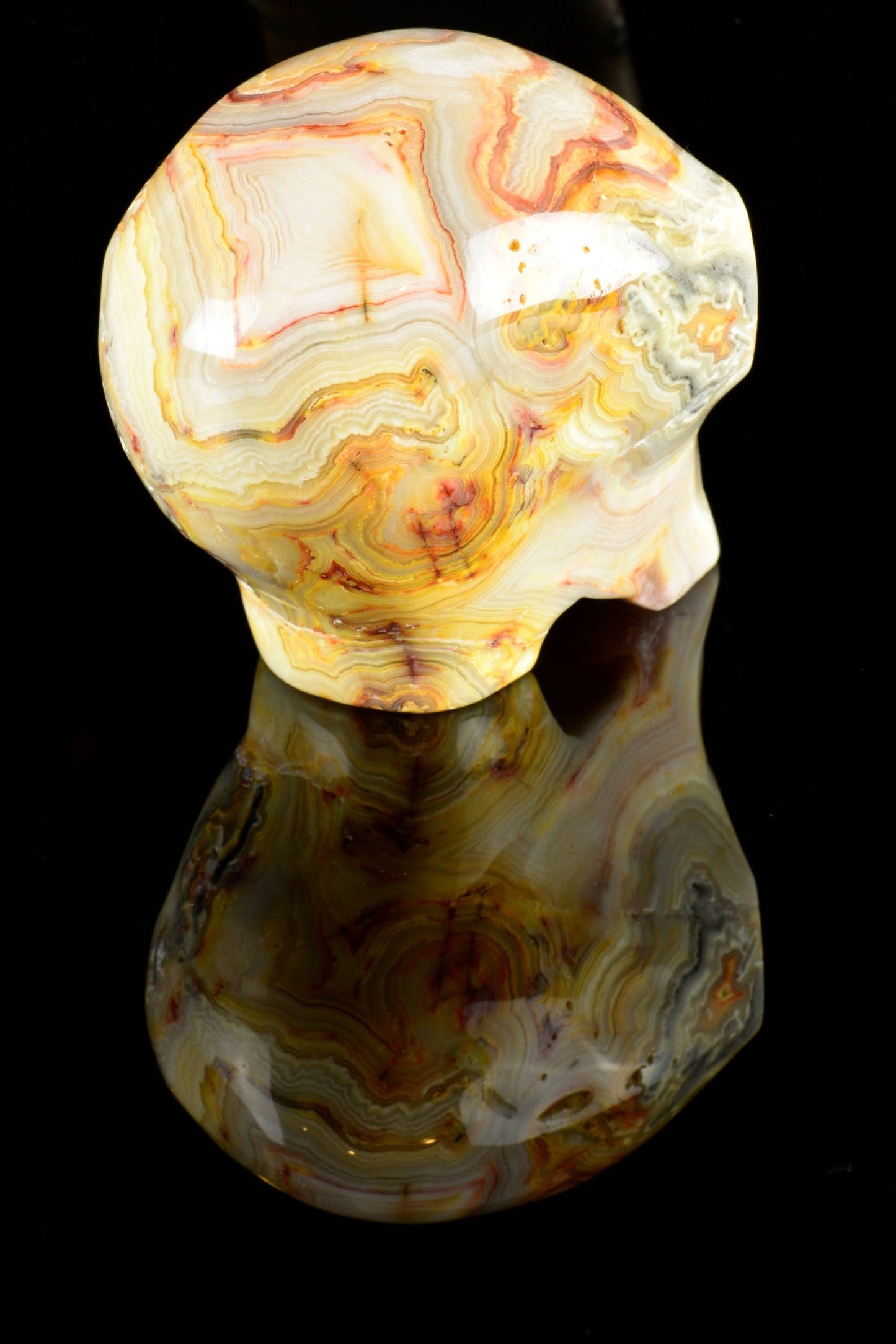Crazy Lace Agate Alien Skull
