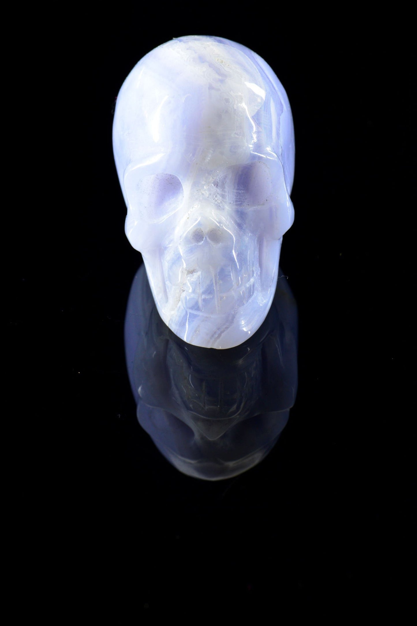 Blue Lace Agate Skull
