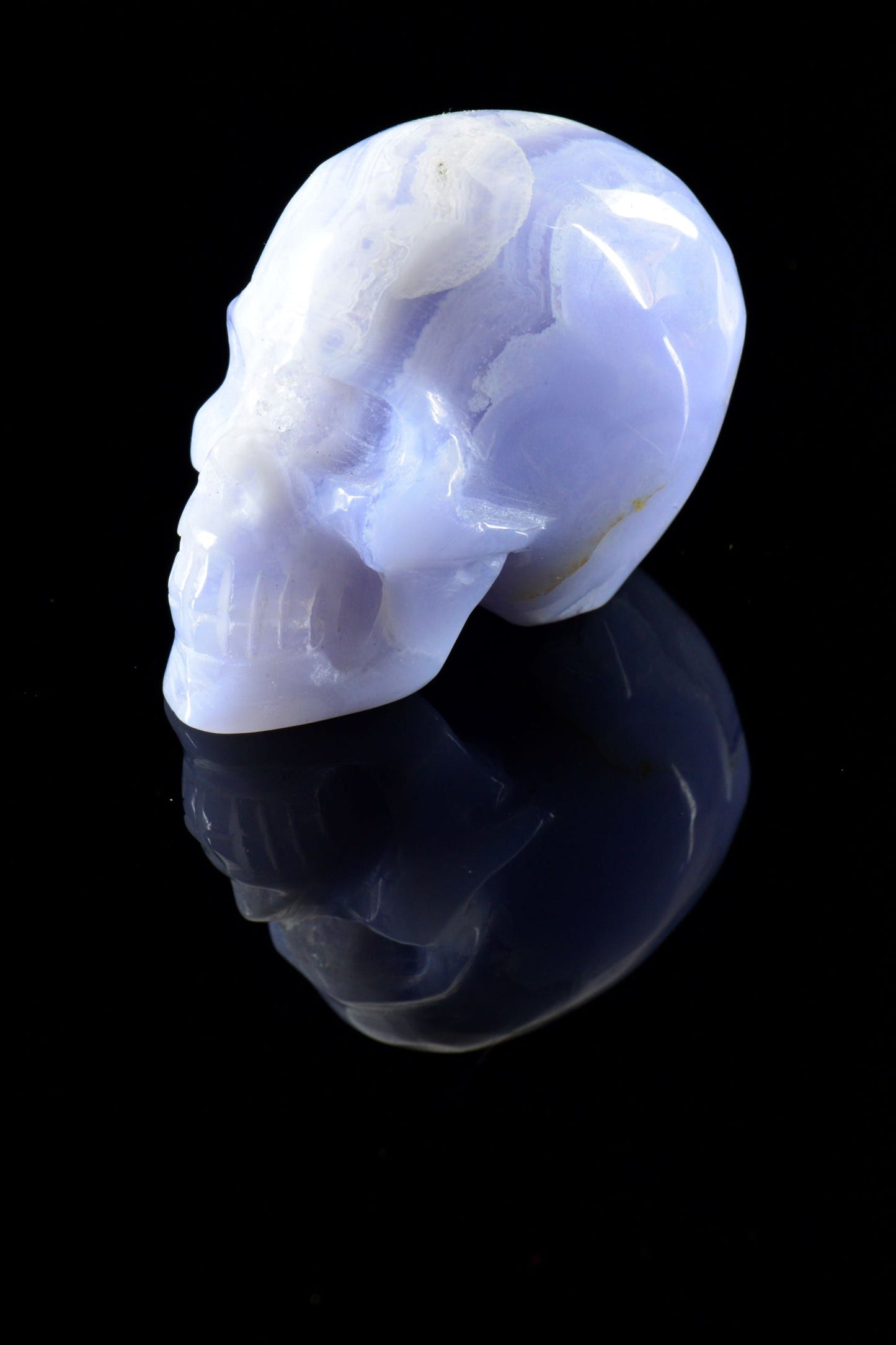 Blue Lace Agate Skull