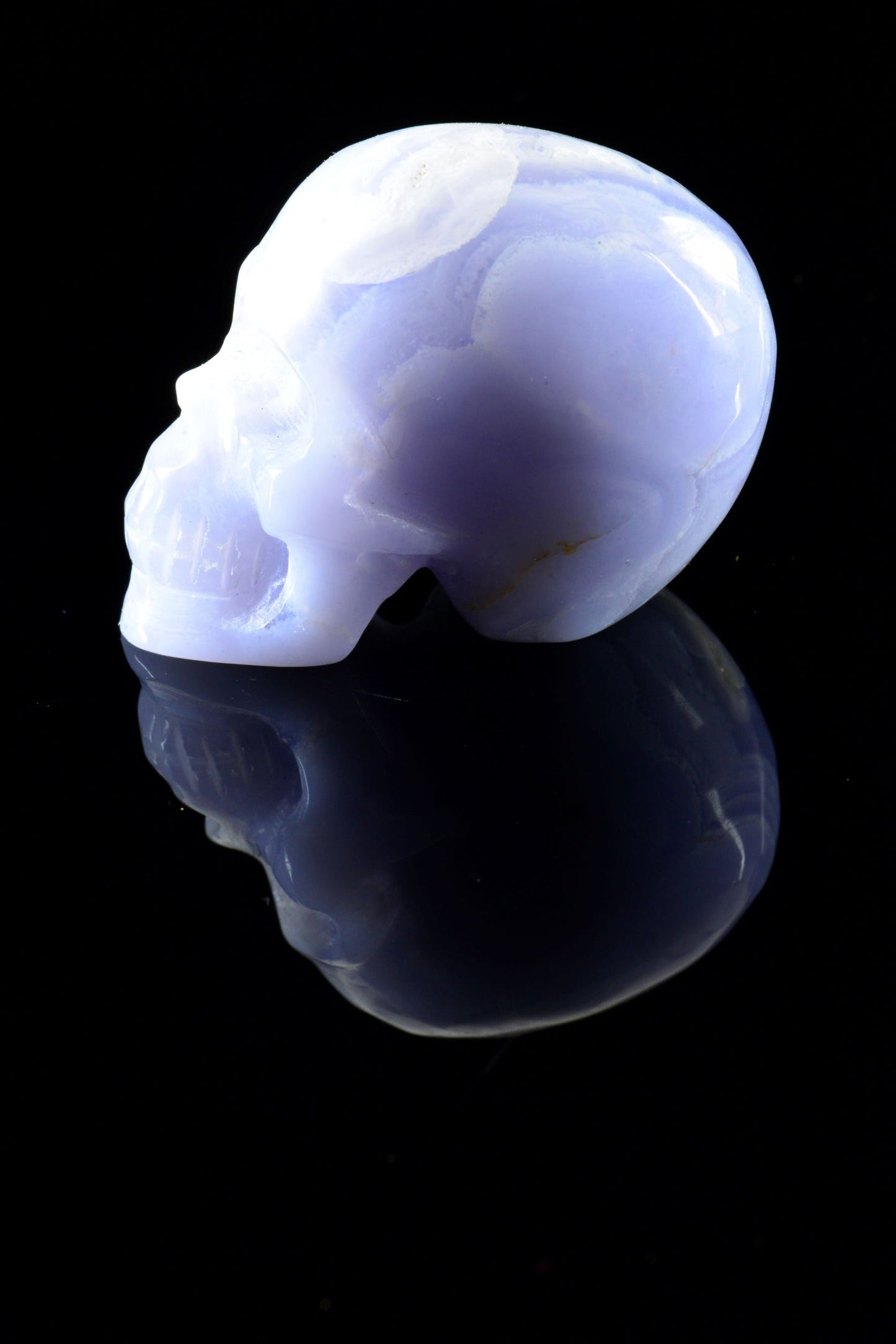 Blue Lace Agate Skull