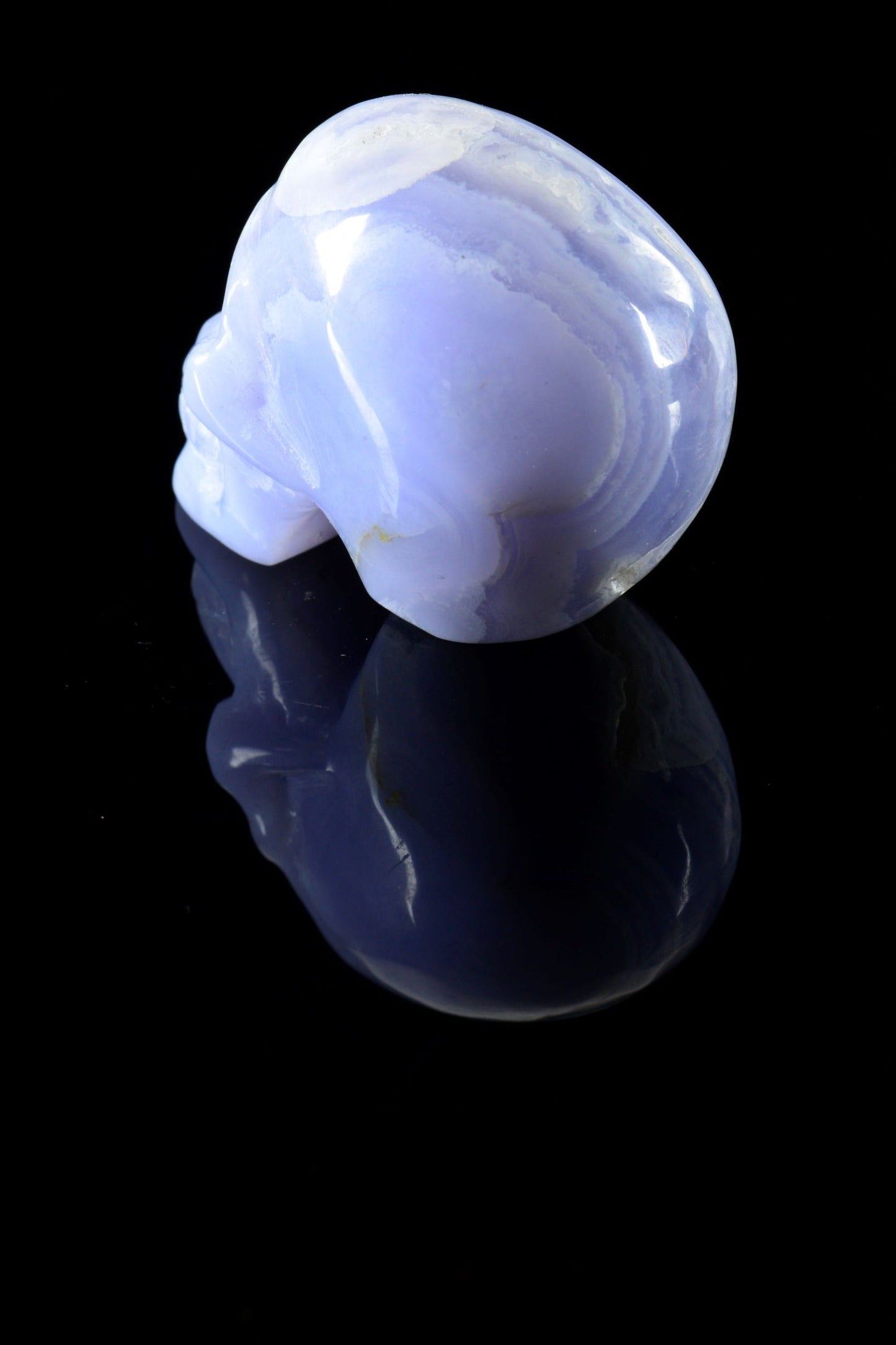 Blue Lace Agate Skull
