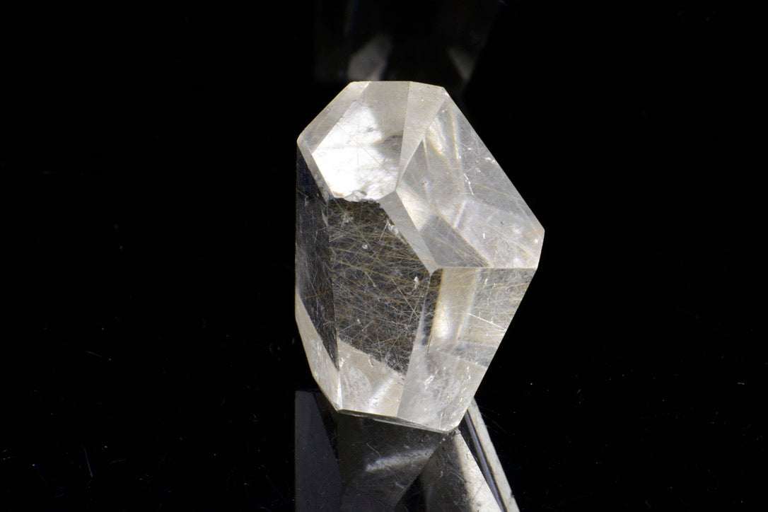 Faceted Rutilated Quartz Freeform 013