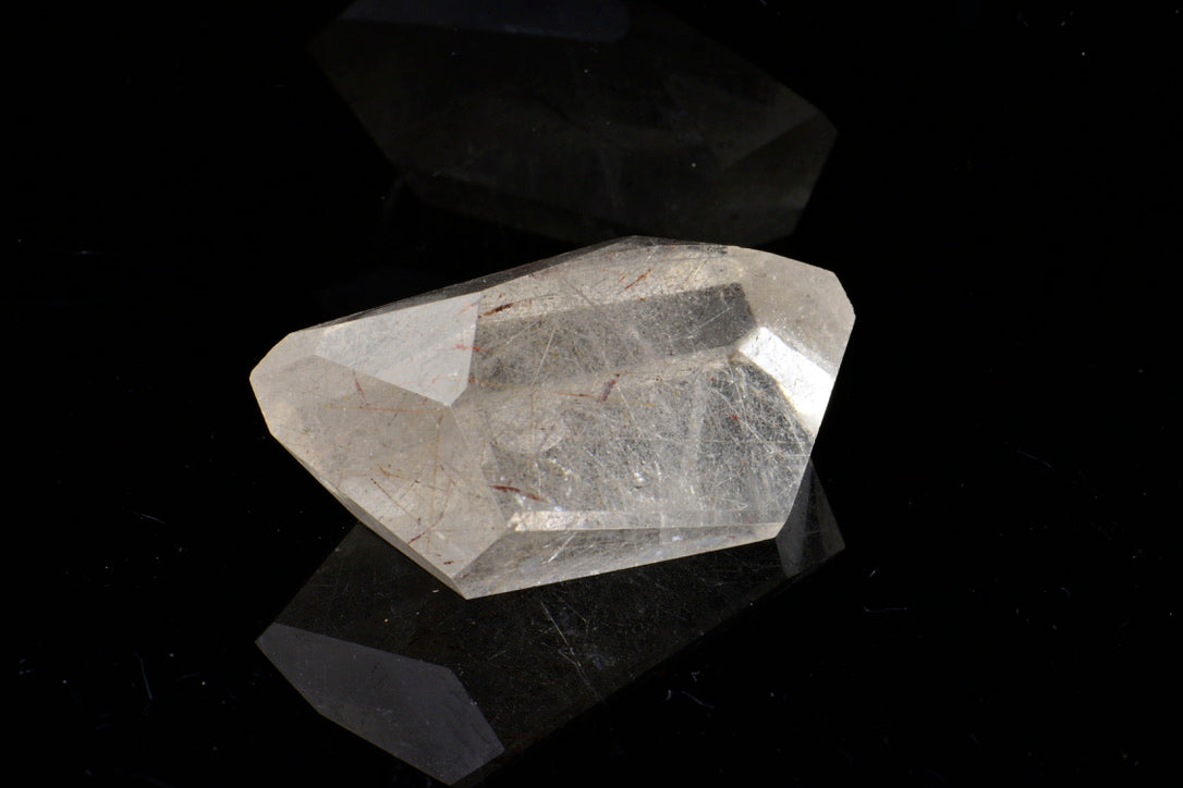 Faceted Rutilated Quartz Freeform 017