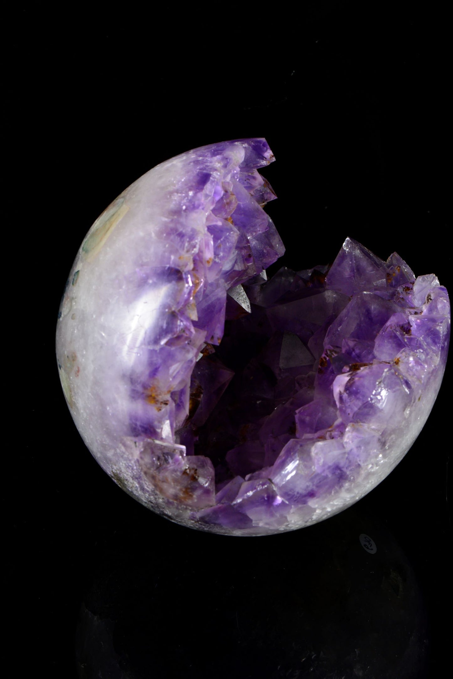 Amethyst with Hematite sprays Sphere
