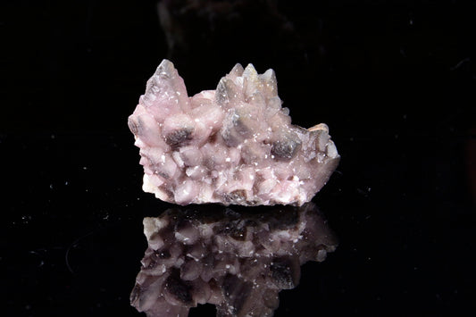 Pink Picropharmacolite on Dogtooth Calcite