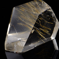 Faceted Rutilated Quartz Freeform 004