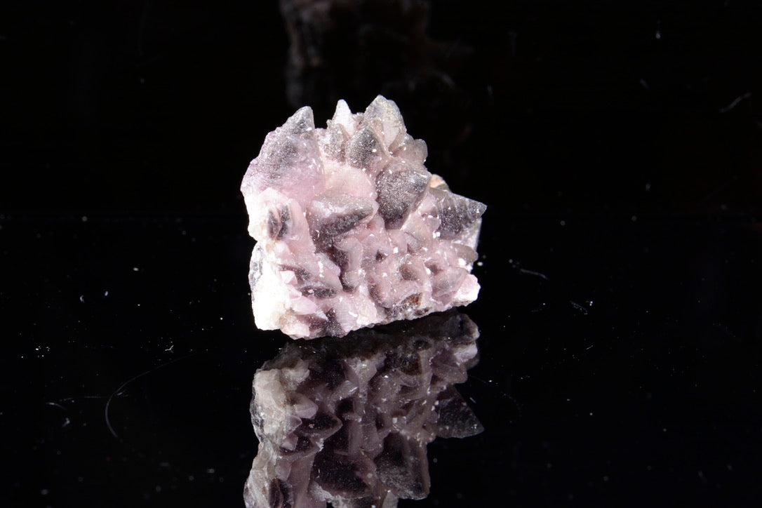 Pink Picropharmacolite on Dogtooth Calcite