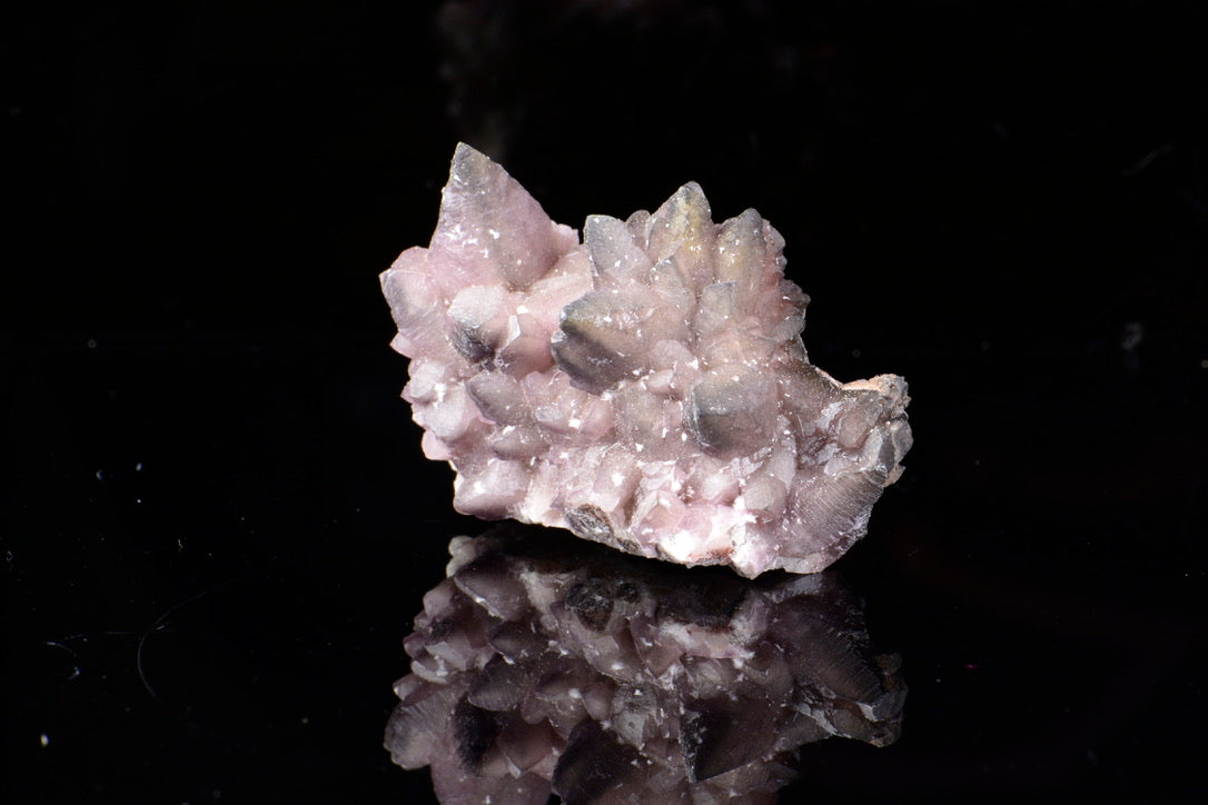 Pink Picropharmacolite on Dogtooth Calcite