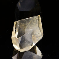 Faceted Rutilated Quartz Freeform 012 with Phantoms